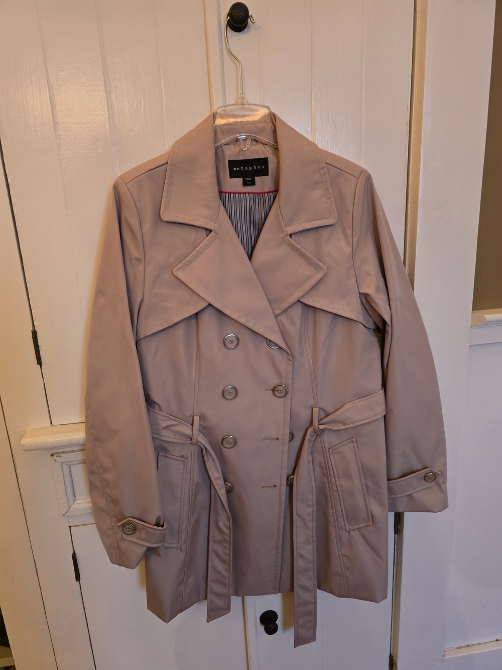 Metaphor Women's Double-Breasted Trench Coat in Mauve